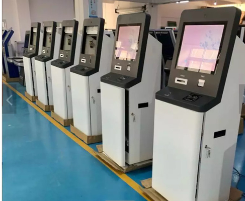 خدمة ذاتية ماكينة صراف آلي مراسل طابعة دوارة تعمل باللمس كشك الدفع في الهواء الطلق