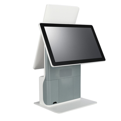 شاشة صغيرة مزدوجة تعمل باللمس الخدمة الذاتية لطلب تذكرة POS Kiosk