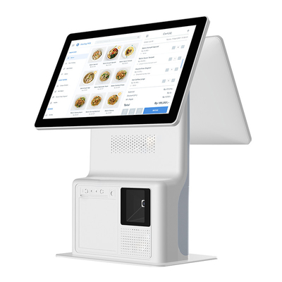 شاشة صغيرة مزدوجة تعمل باللمس الخدمة الذاتية لطلب تذكرة POS Kiosk