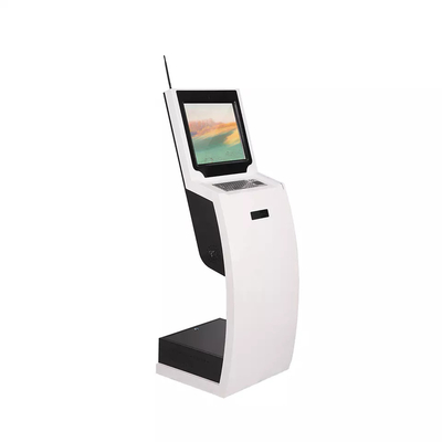 شاشة عرض إعلانات LCD قائمة على الأرض ، قارئ البطاقة الممغنطة ، كشك الخدمة الذاتية للداخلية