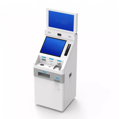 قارئ بطاقة ماكينة الصراف الآلي لشاشة لمس مزدوجة ، ماسح رمز Qr