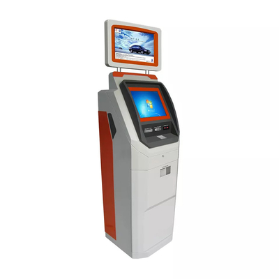 وحدة المعالجة المركزية I3 120G ATM Cash Machine شاشة مزدوجة تعمل باللمس كشك الخدمة الذاتية