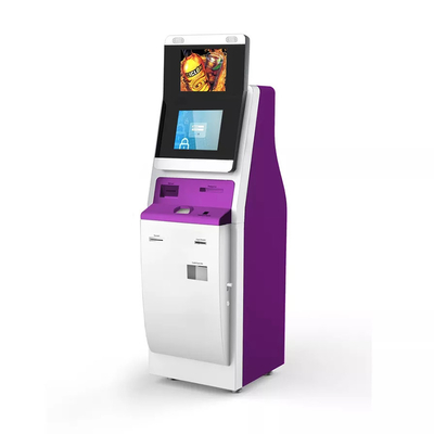 وحدة المعالجة المركزية I3 120G ATM Cash Machine شاشة مزدوجة تعمل باللمس كشك الخدمة الذاتية