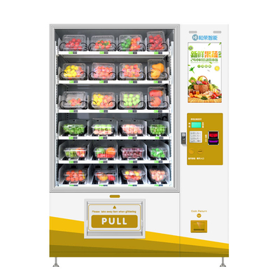 ODM Fresh Fruit Salad Food Vending Machine Kiosk with Lift