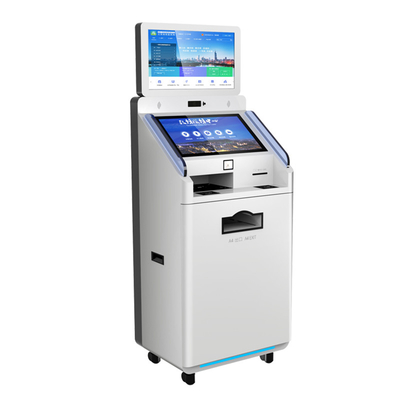 مبنى الإدارة الرسمية كشك الخدمة الذاتية الدفع الطرفية لوحة المفاتيح المعدنية Qr Code Scanner Printer Pos الموقع