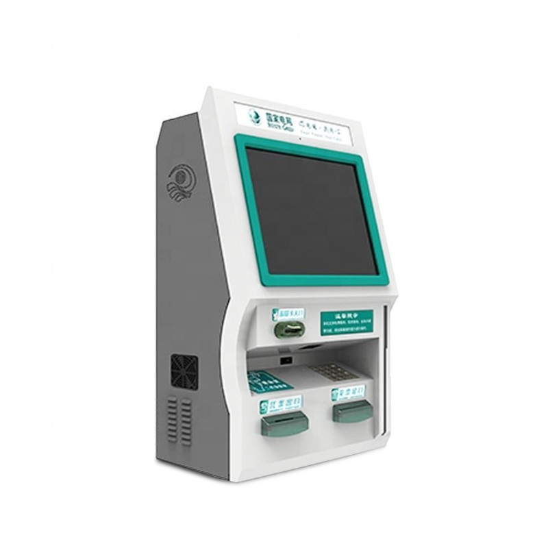قارئ بطاقة RFID كشك على الحائط مقاس 21.5 بوصة مع لوحة مفاتيح